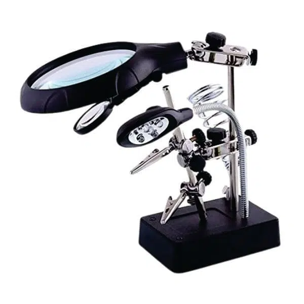 Lupa con Base y Sujetador de Placa con 5 Led MG16129-C