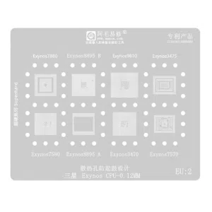 Stencil Cpu para Procesadores Exynos EU2 0.12mm Amaoe