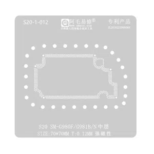 Stencil Interposer para Samsung S20 G980 de 0.12mm Amaoe