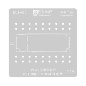 Stencil Interposer para iPhone 11 de 0.10mm Amaoe