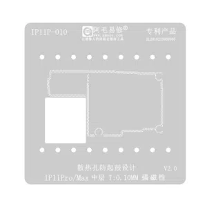Stencil Interposer para iPhone 11 Pro / Max de 0.10mm Amaoe