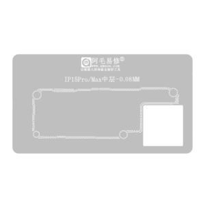 Stencil Interposer para iPhone 15 Pro / Max de 0.08mm Amaoe