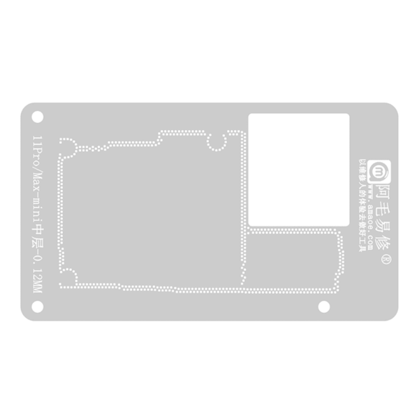 Stencil Interposer para iPhone 11 Pro Max de 0.12mm MFix Amaoe