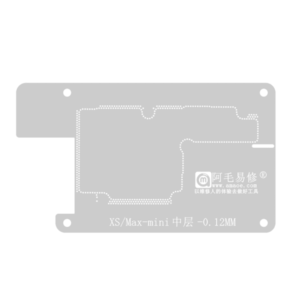 Stencil Interposer para iPhone Xs Max de 0.12mm Amaoe