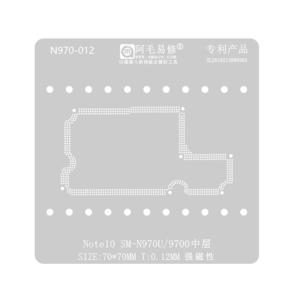 Stencil Interposer para Samsung Note 10 N970 de 0.12mm Amaoe
