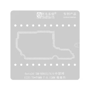 Stencil Interposer para Samsung Note 20 N981U de 0.12mm Amaoe