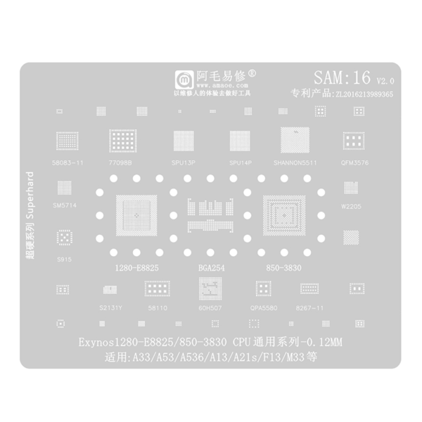 Stencil de Cpu y Ram SAM 16 Amaoe