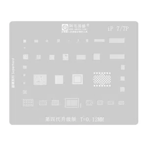 Stencil de Cpu Ram y Circuitos para iPhone 7/7 Plus 0.12mm Amaoe