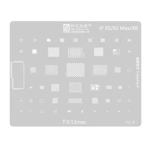 Stencil de Cpu Ram y Circuitos para iPhone Xs/XS Max/Xr 0.12mm Amaoe