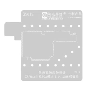 Stencil Interposer BGA para iPhone Xs 0.12mm Amaoe