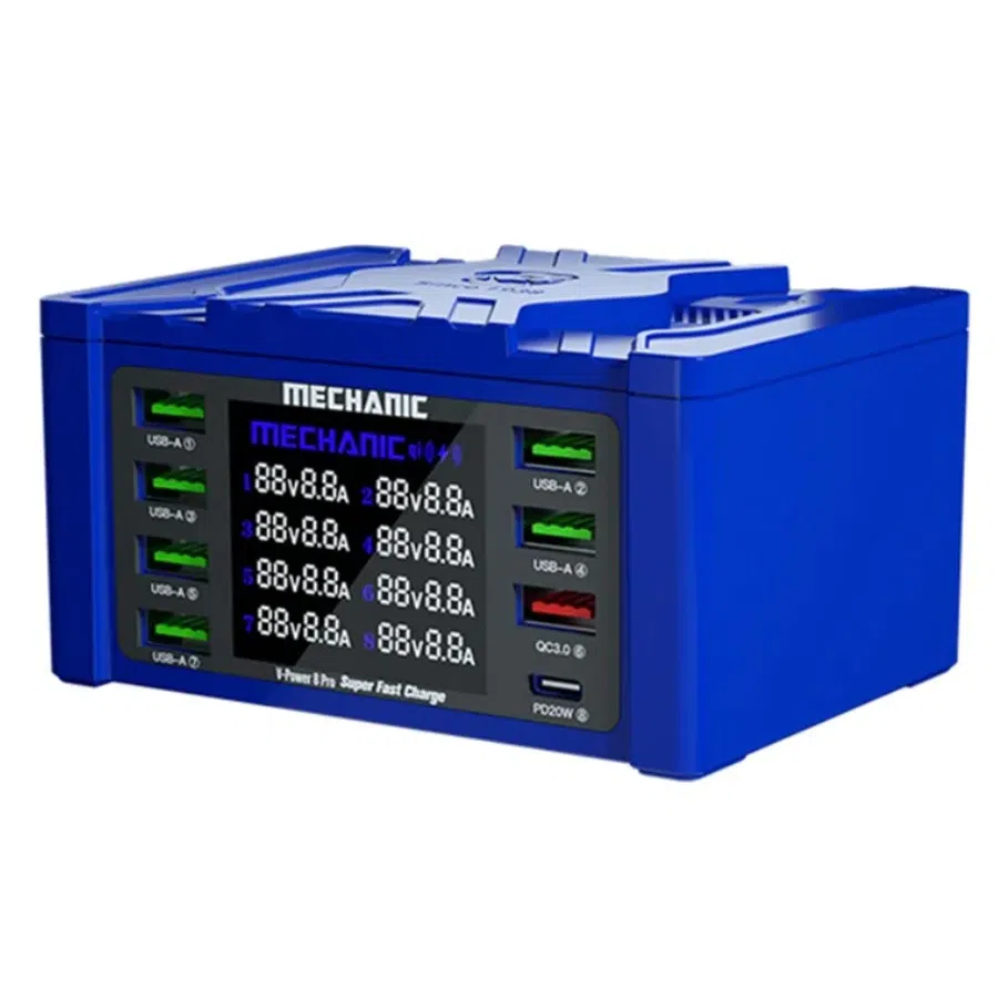 Cargador Multipuerto V-Power 8 Pro Mechanic