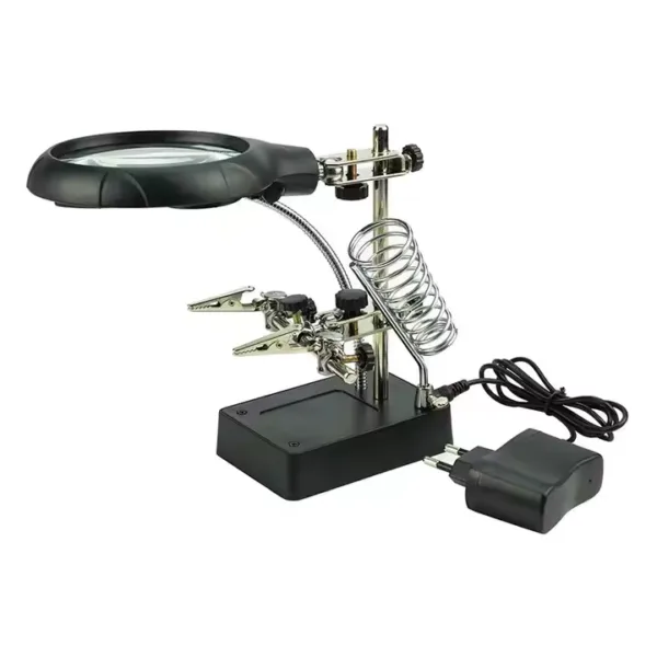 Lupa con Base y Sujetador de Placa con 5 Led MG16129-C