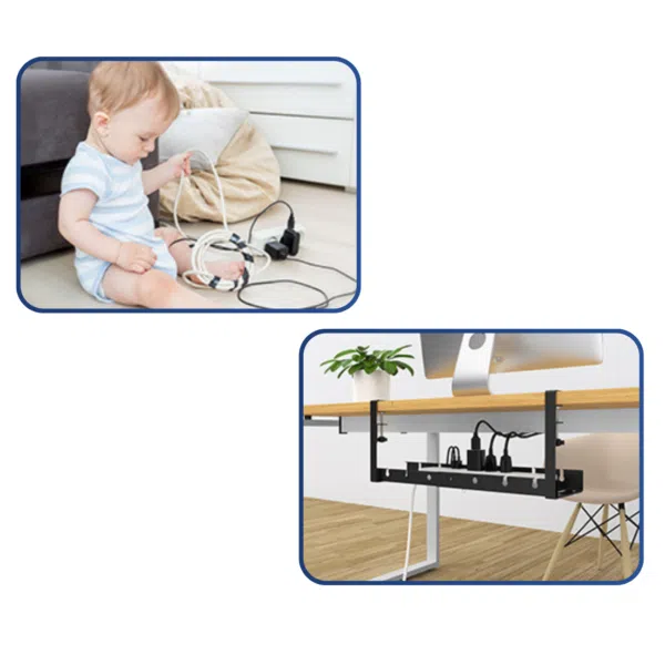 Organizador de Cables Retráctil para Escritorio