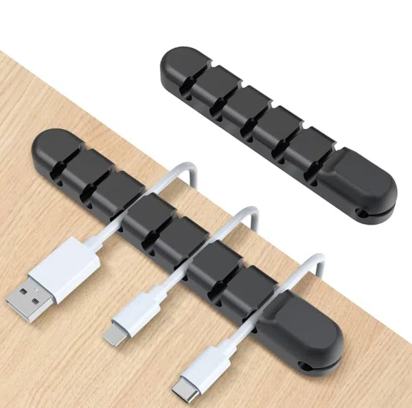 Organizador de Cables de Silicona Autoadhesivo