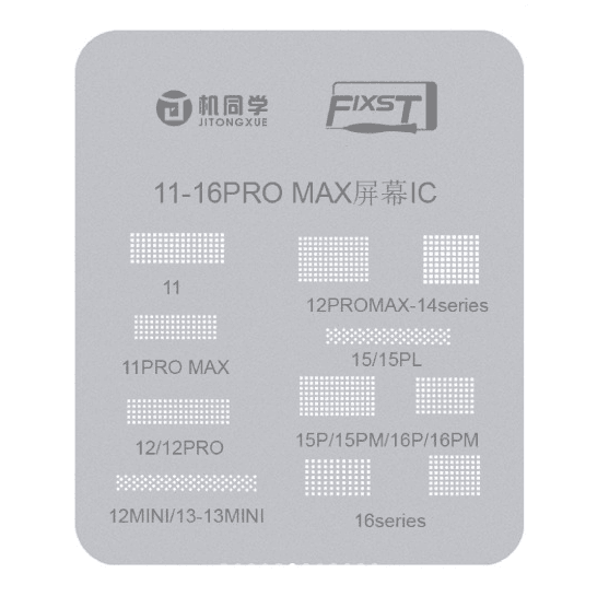 Stencil Circuitos Integrados de Pantallas JTX